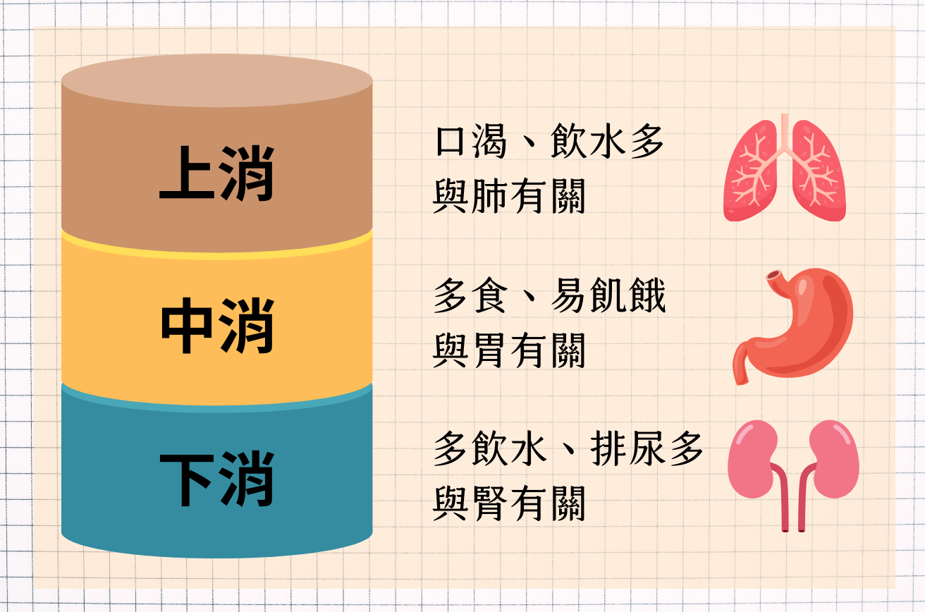 上消、中消與下消